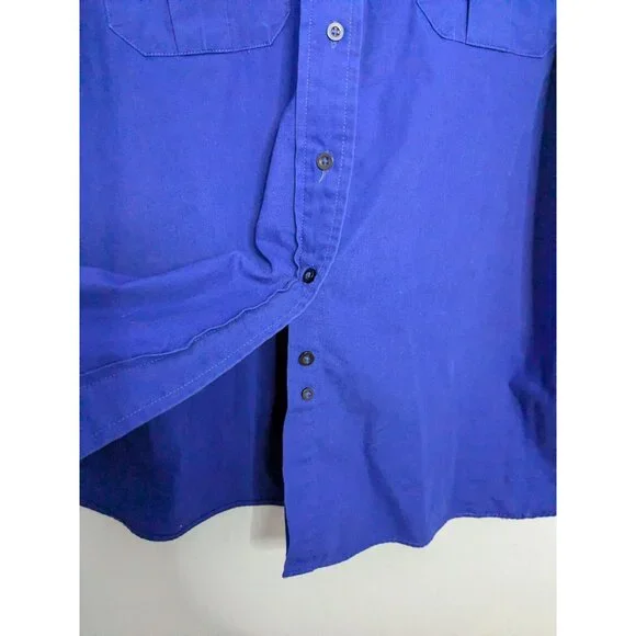 Affinity Apparel Blue Short-Sleeve Shirt Sz 22 Mens Polyester Cotton Greyhound - Picture 11 of 15
